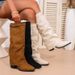 Women's Plus Size Trouser Boots, Autumn/winter New Fashion Hot Selling Chunky Heel Pointed Toe Casual Single Boots._vogvips.com