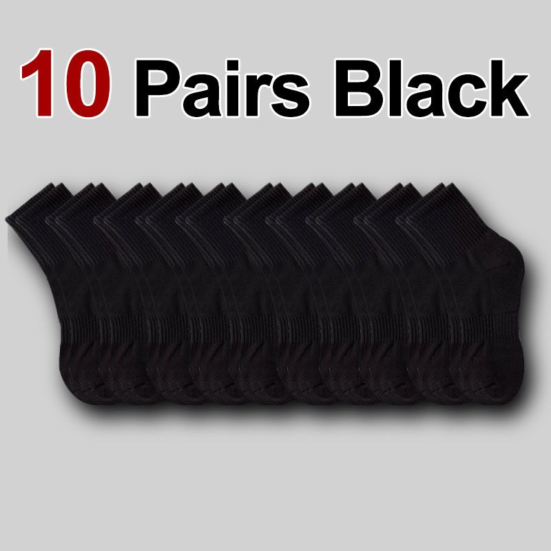 10/20/30 Pairs Neutral Solid Color Mid Calf Round Neck Spring Autumn Sweat Absorbing Breathable All Season Sports Socks_vogvips.com