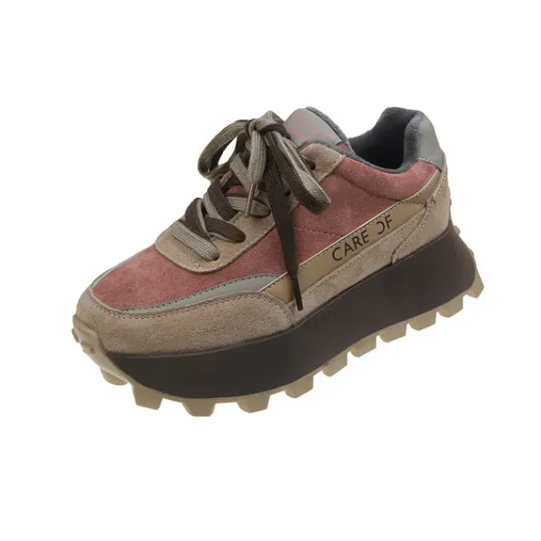 Matsuke Heel Thick Sole Mesh Breathable Sports Comfortable Lightweight Versatile Fashionable Women Casual Dad Shoes_vogvips.com