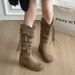 2025 Autumn Tassel Knight Thick Heel Over-the-Knee Long Slimming Slouch High Boots Women_vogvips.com