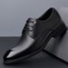 First Layer Cowhide New Business Formal Genuine Leather Wedding Commuting British Style Breathable Men's Shoes Large_vogvips.com