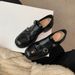 High Version Cowhide Handcrafted Embroidered Genuine Thick Sole Loafers For Women British Style Small Leather Chunky_vogvips.com