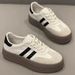 Women's White Platform Sneakers Spring 2026 Style Casual Lace-Up Height Increasing Argande Training Single Shoes_vogvips.com