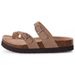 Litfun Open Toe Cork Sandals For Women Classic Brand Thick Sole Beach Shoes With Adjustable Buckle Summer Suede Flat_vogvips.com