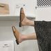 Women's Flat Mules Summer New Fashion Outdoor Woven Square Toe Slip-On Lazy Mules_vogvips.com