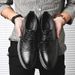 Euro Step Spring Brogue Carved British Casual Leather Versatile Men's Korean Style Business Formal Shoes Trendy_vogvips.com