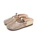 Women's Height-Increasing Rhinestone Closed-Toe Slippers 2026 Spring/Summer New Mesh Hollow Breathable Slip-On Mary Jane_vogvips.com