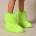 Women's New Furry Cross-Border European And American Style Flat High-Top Fur Snow Winter Warm Mid-Calf Boots_vogvips.com