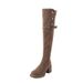 Women's Over-The-Knee Boots New High, Long, Heavy-Soled Lamb Fleece Boots With Chunky Heels_vogvips.com