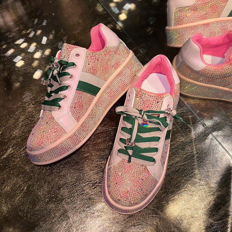 Women's European Style Platform Sneakers Color Blocking Embroidered Plus Size Casual Sports Shoes Spring New Fashion_vogvips.com