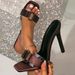 Versatile Square-toed Low-cut High-heeled Women's Shoes, European Style Simple One-strap Stiletto Sandals, Cross-border_vogvips.com