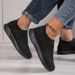 Women's Solid Color Sneakers Breathable Mesh Woven Outdoor Lightweight Low Top Walking Running Sports Socks Shoes_vogvips.com