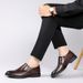 Autumn New Style Men's British Business Casual Leather Trend Seasonal Pointed Lefu Shoes One Step_vogvips.com