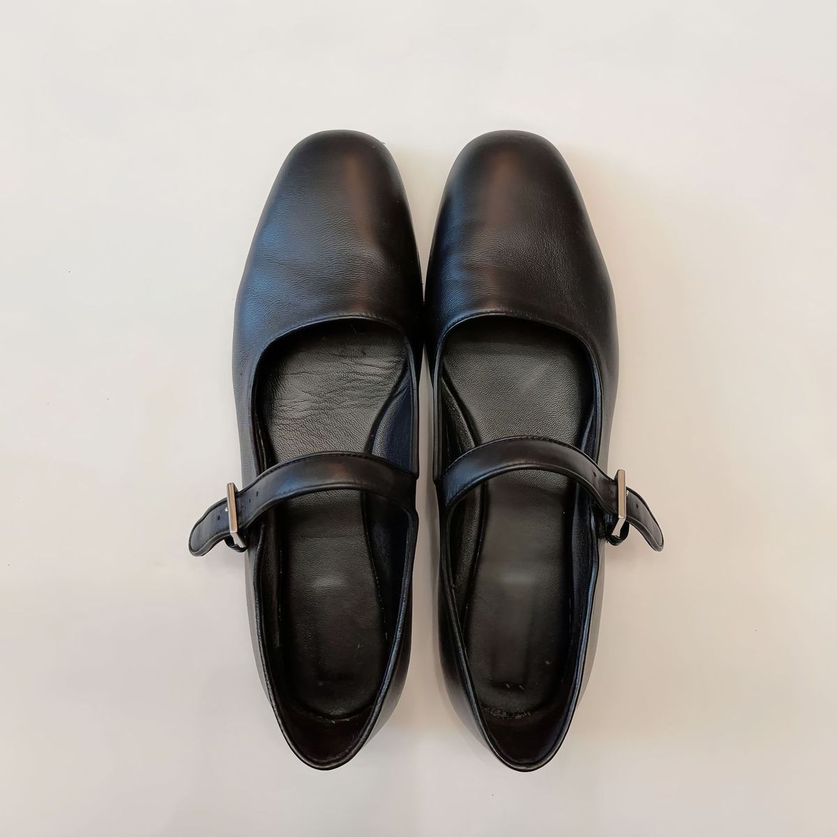 In Stock Full Cowhide Version ~ Soft Sole Genuine Mary Jane Women's Single One Strap Shallow Mouth Flat Small Leather_vogvips.com