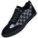 Large Size Cowhide Board Shoes Men's Plaid White Shoes British Casual Sports Shoes_vogvips.com