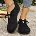 Women's Slip-On Flats With Wool Lining - Comfortable Round-Toe Loafers For Casual & Business Wear (Black/Beige, Sizes 36-43)_vogvips.com