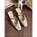 Women's Summer Backless Square Toe Mule Sandals Chunky Heeled Slippers Sheepskin Outdoor Wear_vogvips.com