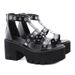 Women’s Shoes New Open Toe Metal Ring Hollow High Heeled Sandals Thick Soled Roman Shoes Trendy Height Enhancing Women's Shoes_vogvips.com