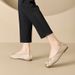 Leather Casual Egg Roll Shoes Women's Spring Soft Sole Sheepskin Non-slip Cowhide Sole Comfortable Single Shoes_vogvips.com