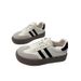 Women's White Platform Sneakers Spring 2026 Style Casual Lace-Up Height Increasing Argande Training Single Shoes_vogvips.com