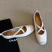 Lancui~ French Style Soft Sole Women's Flat Ballet Shallow Mouth Evening Cross Strap Mary Jane Shoes_vogvips.com