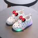 2026 Spring And Autumn Children's Light-Up Sneakers For Girls, Bowknot Polka Dot Casual Baby Glowing Shoes, Trendy_vogvips.com