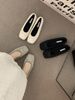 French Flat Bottom Gentle Grandma Women Autumn Winter Fairy Style Soft Sole With Skirt Bow And Velvet Bean Single Shoes_vogvips.com