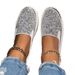 Women's Sparkly Slip-On Loafers With Rhinestone Glitter Detail Comfortable Platform Casual Flats For Everyday Wear Casual Flat Shoes_vogvips.com