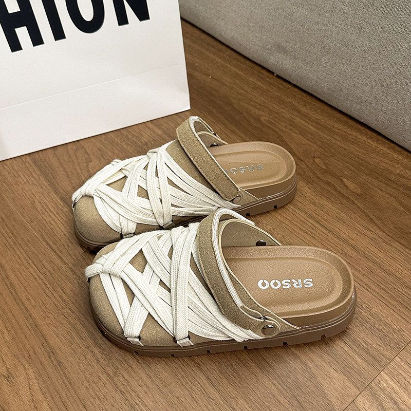 Women's Open-toe Mules For Outdoor Wear, 2026 New Model, Dual-use Sandals, Summer Non-slip Mules, Slip-on Sandals_vogvips.com