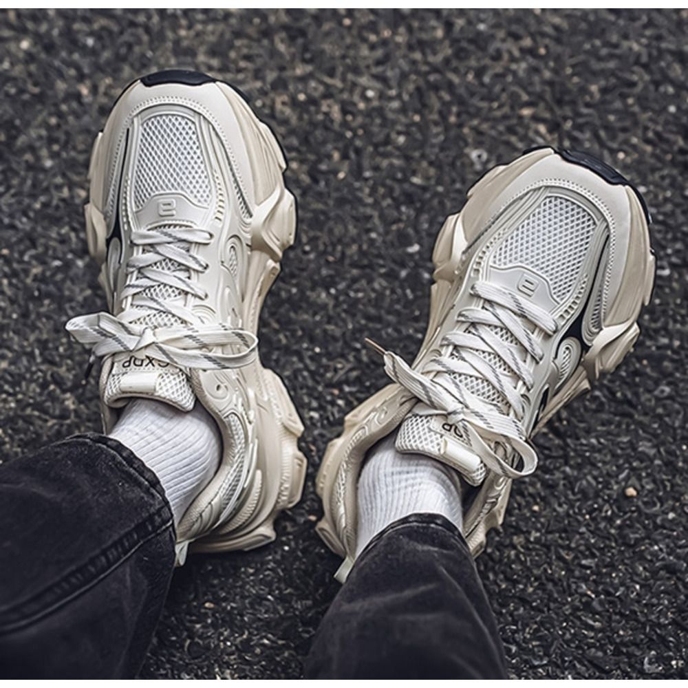 New Breathable Sports Men's Korean Version Of The Trend All Match Thick Sole Leisure Running Daddy Shoes_vogvips.com