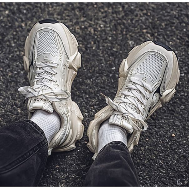 New Breathable Sports Men's Korean Version Of The Trend All Match Thick Sole Leisure Running Daddy Shoes_vogvips.com