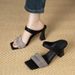 Chuyuji Women's Rhinestone Strap Sandals 2026 New Summer Model For Wearing With Skirts, Open-Toed Chunky Heel_vogvips.com