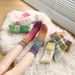 Trendy Gradient Knit Socks For Men And Women - Soft Cotton Blend, Mid-Calf Height, Double-Needle Stitched, Warm & Breathable For Winter All Seasons_vogvips.com