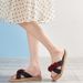 Women’s Shoes New Summer One Line Women's Slippers Rope Bottom Solid Color Fashion Trend Indoor And Outdoor Row Of Flower Slippers_vogvips.com