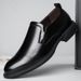 Euro Step Men's Business Leather Gentleman Formal Casual Spring Low-top Slip-on Carved Cowhide Pointed Brogue Shoes_vogvips.com
