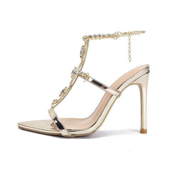 Equal Elegant Crystal Butterfly Knot Ankle Strap Sandals For Women Open Toe Thin High Heels Party_vogvips.com