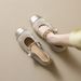 Weiwei Girl 397-1 French Style Flat Single For Women Spring Summer One-Strap Mary Jane Shallow Mouth Soft Sole Egg Roll_vogvips.com