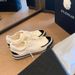 Cowhide Version~-style Genuine Leather Black And White Panda Color-blocking German Training Shoes For Women,_vogvips.com