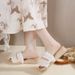 Thai Tassel Straw Sandals Summer New Versatile Trendy Outdoor Non-Slip Bohemian Women's Slippers Furry Shoes_vogvips.com