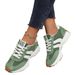 Plus Size Women's Chunky Sneakers With Breathable PU Upper Comfortable Low-Top Lace-Up Casual Shoes For Everyday Wear_vogvips.com