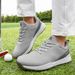 Waterproof Spikeless Golf Shoes, Comfortable Men Golf Sneakers Outdoor No-Slip Walking Footwears_vogvips.com