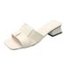 2025 New Summer French Fashion High-Heeled Chunky-Heel Women's Slippers Casual Open-Toe Sandals Versatile_vogvips.com