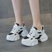 6616-2 Meh Inner Height Increaing Women 2025 Spring Summer New Veratile Korean Style Thick Sole Dad Shoe For_vogvips.com