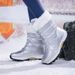 Lace up splash snow boots for women with thick velvet soles, warm winter anti slip high top Northeastern cotton shoes,_vogvips.com