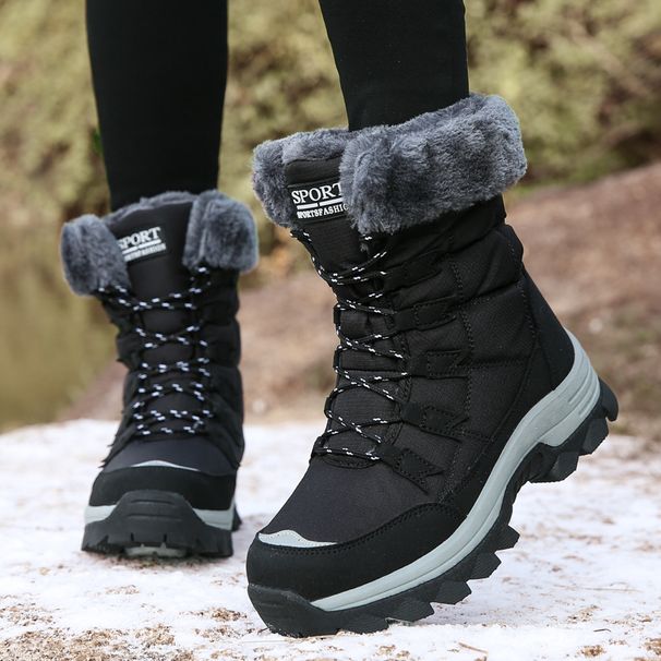 Plus Size Snow Boots For Women 2024 New Winter Warm Fleece Lined Thickened Waterproof Non-Slip Northeast Outdoor Ski_vogvips.com
