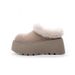 Versatile Thick-Soled Closed-Toe Half-Slip Women's Winter Fleece-Lined Warm Ankle Snow Boots Height-Increasing Cotton_vogvips.com