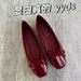 Soft Leather Shallow Mouth Single Shoes Soft Sole Flat Bottom Square Head Bow Red Women's Shoes Evening Grandma Shoes_vogvips.com