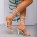 35-43 Large Size Women's Shoes, Open-toe Stiletto Strap High Heels, Roman Style Sandals For Women_vogvips.com