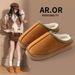 Women's Shoes Cotton Slippers For Men And Women Winter Thick Soled Plush Cotton Slippers New Winter Plus Velvet Couple Home Cotton Slippers_vogvips.com