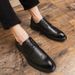 Euro Step 2020 Autumn New British Style Casual Business Formal Leather Trendy Brogue Men's Shoes_vogvips.com